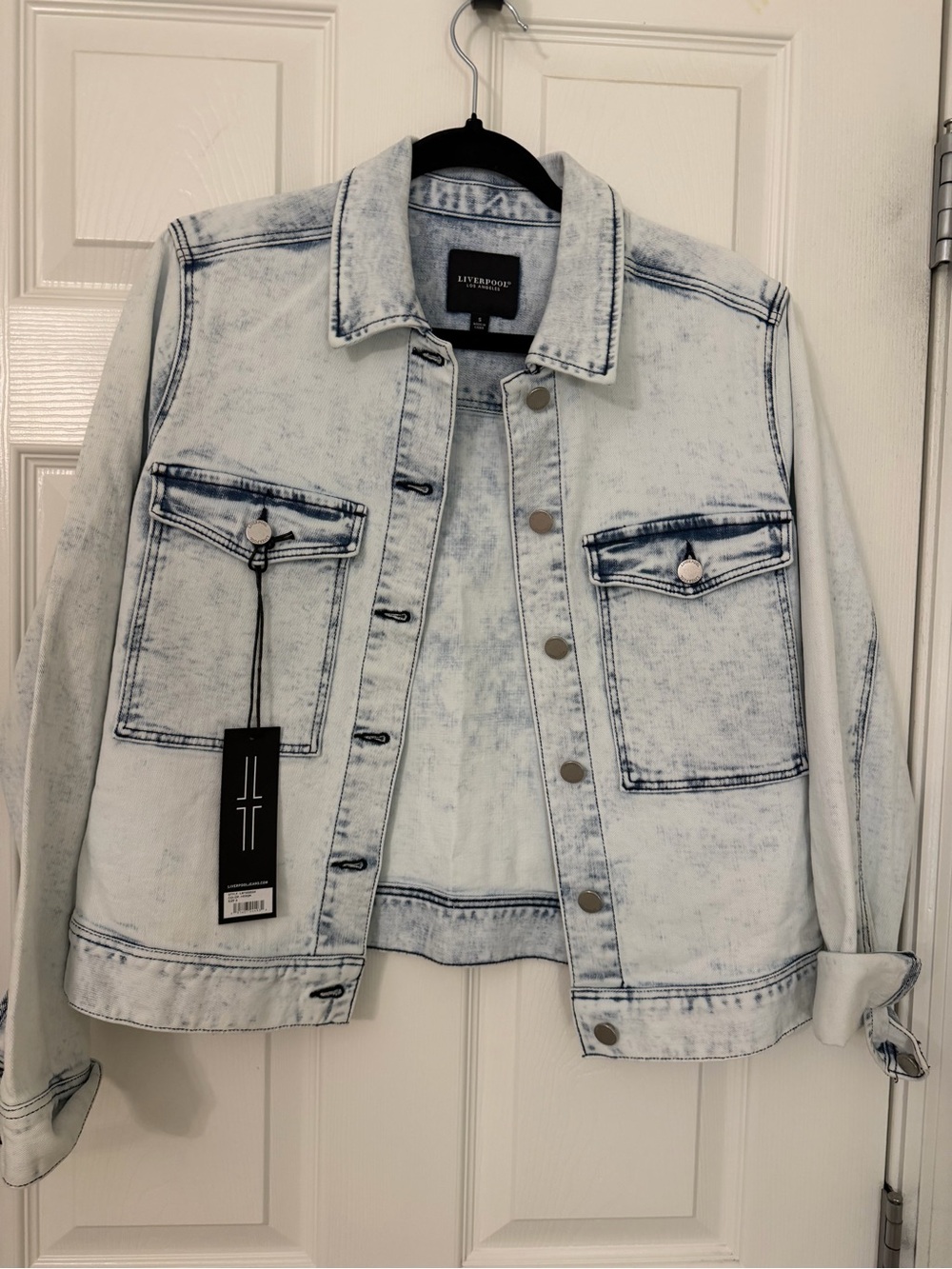 Liverpool Light Acid-Wash Blue Denim Jacket